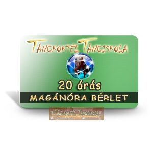 20 órás MAGÁN TÁNCÓRA BÉRLET