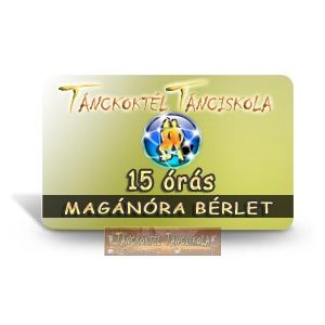 15 órás MAGÁN TÁNCÓRA BÉRLET